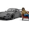Solido - 1:18 RWB Bodykit Nardo Grey 2024 with Akiri Nakai Figure in Chair - Limited Edition Diecast Model