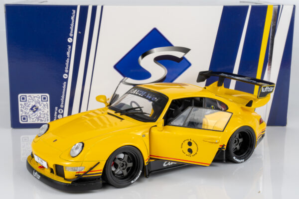 Solido 1:18 Porsche 911 (993) RWB Cinderella 2020 Yellow (S1808507) Diecast Model