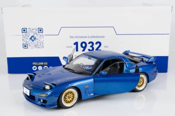 Solido 1:18 Mazda RX7 FD3RS Innocent Blue Mica 1999 (S1810611) Diecast Model