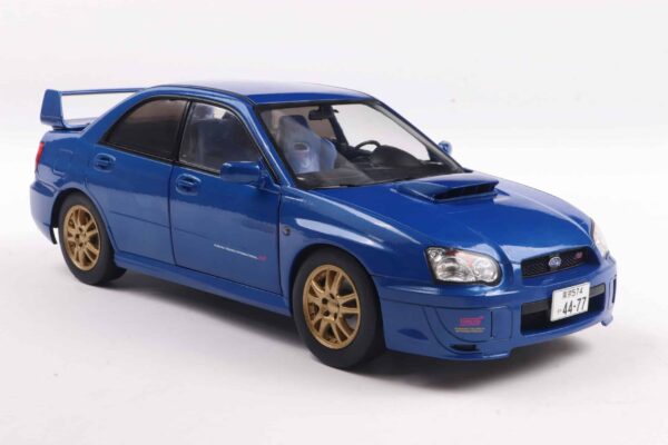 Alternative view of Subaru Impreza WRX STI Sonic Blue 2003 - 1:18 Scale Diecast Model by Solido