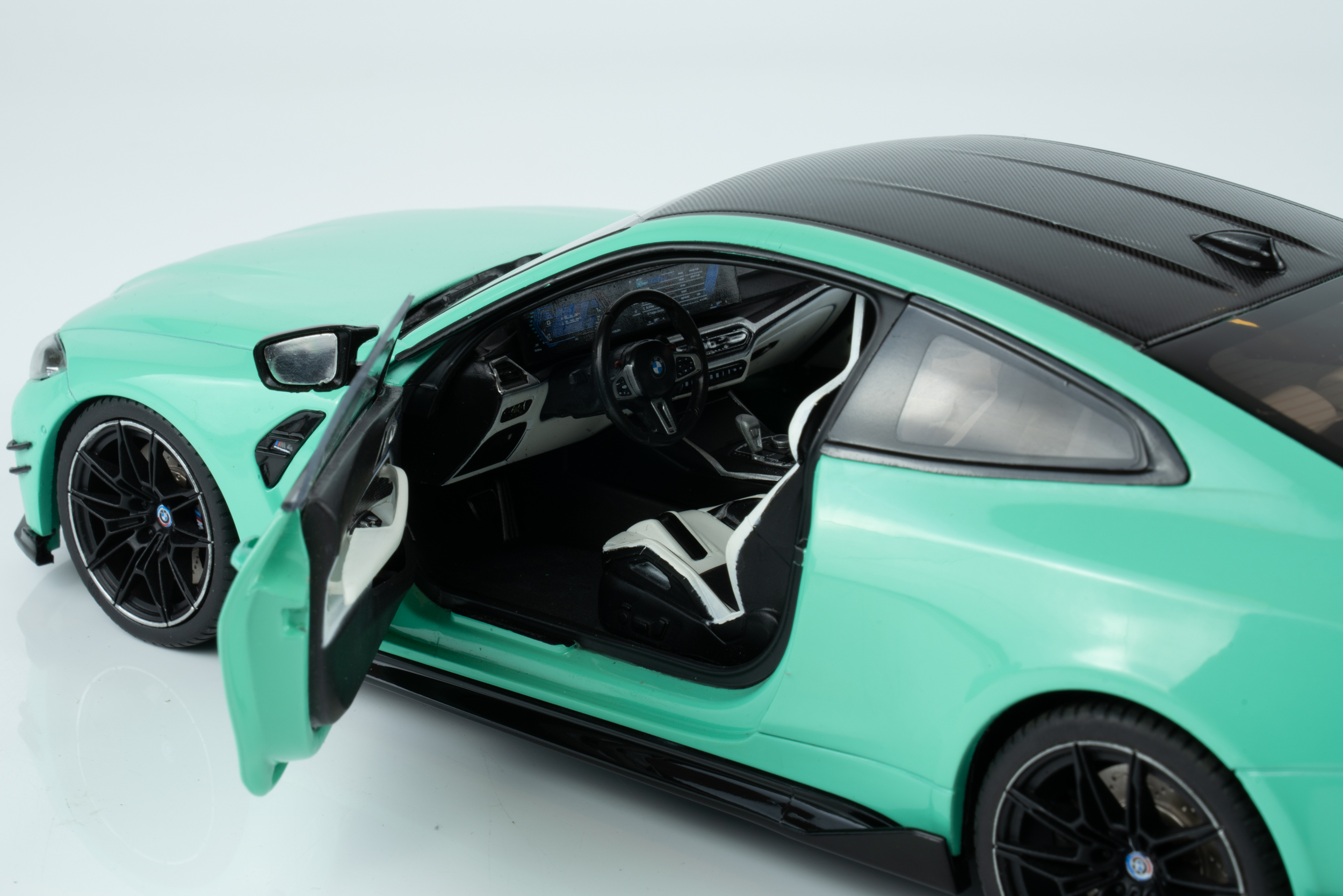 Solido 1:18 BMW M4 (G80) Competition Performance Parts Mint Green 2024 (S1814501) Diecast Model 4 Solido 1:18 BMW M4 (G80) Competition Performance Parts Mint Green 2024 (S1814501) Diecast Model - Image 4