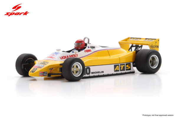 Spark 1:43 ATS D5 No.10 Monaco GP 1982 Eliseo Salazar (S4324) Resin Model 5 Spark 1:43 ATS D5 No.10 Monaco GP 1982 Eliseo Salazar (S4324) Resin Model