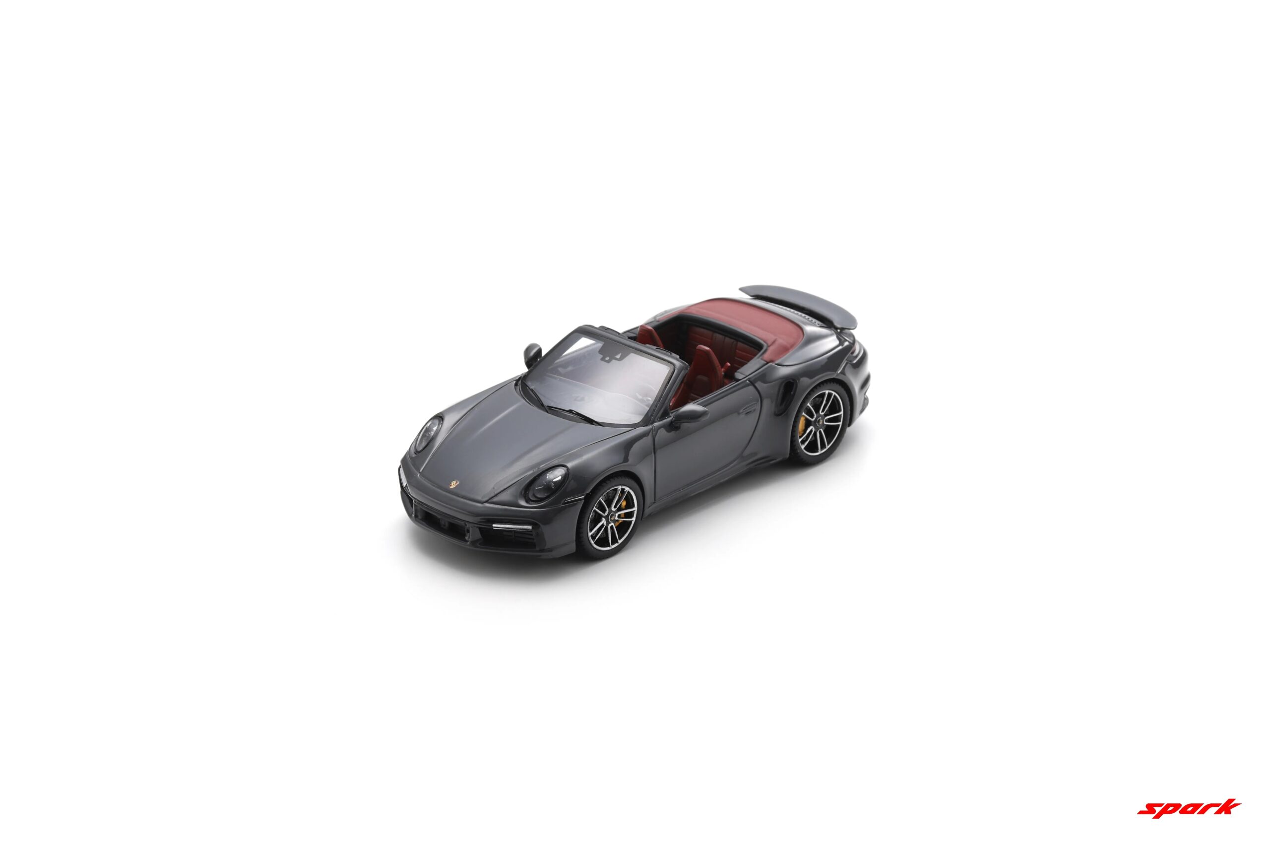 Spark - 1:43 Porsche 911 Turbo S (992) Cabriolet Agate Grey - Resin Model 1 S8783 scaled