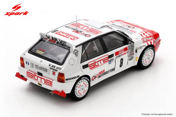 Alternative view of Spark 1:43 Lancia Delta HF Integrale EVO No.8 Piero Liatti Tour de Corse 1992 (S9020) Resin Model