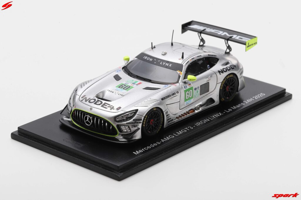 Pre-Order the New Spark 1:43 Scale Le Mans 2025 Resin Models 44 Spark - 1:43 Mercedes-AMG LMGT3 No.60 Iron Lynx 2025 24h Le Mans - A.Gilbert, L.Hanafin, F.Rueda - Resin Model