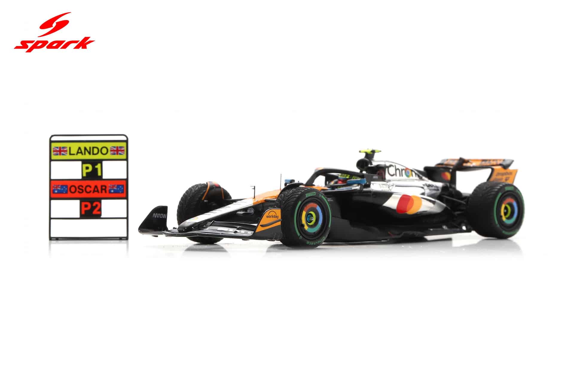 Spark 1:43 McLaren MCL39 No.4 Lando Norris Winner British GP 2025 with Pitboard (S9596) Resin Model 5 Spark 1:43 McLaren MCL39 No.4 Lando Norris Winner British GP 2025 with Pitboard (S9596) Resin Model - Image 5