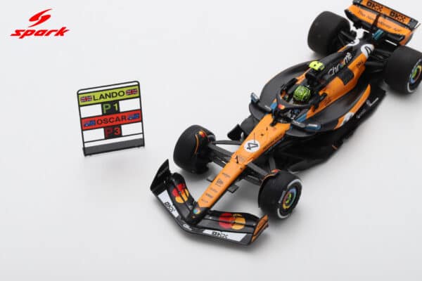 Spark 1:43 McLaren MCL39 No.4 Lando Norris Winner Monaco GP 2025 with Pitboard (S9622) Resin Model 12 Spark 1:43 McLaren MCL39 No.4 Lando Norris Winner Monaco GP 2025 with Pitboard (S9622) Resin Model