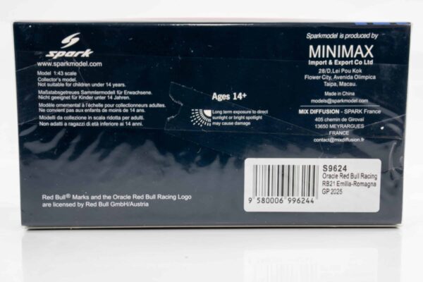 Spark - 1:43 Red Bull Racing RB21 No.22 Yuki Tsunoda "Red Bull 400th Race" Imola GP 2025 - Resin Model 7 Spark - 1:43 Red Bull Racing RB21 No.22 Yuki Tsunoda