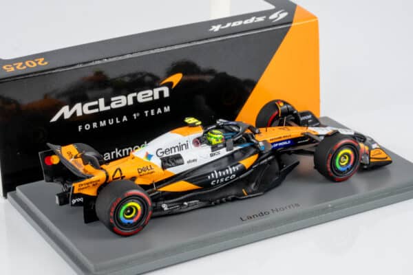 Alternative view of Spark 1:43 McLaren MCL39 No.4 Lando Norris 2nd US GP 2025 (S9665) Resin Model