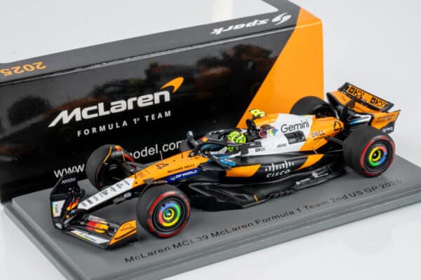 Spark 1:43 McLaren MCL39 No.4 Lando Norris 2nd US GP 2025 (S9665) Resin Model