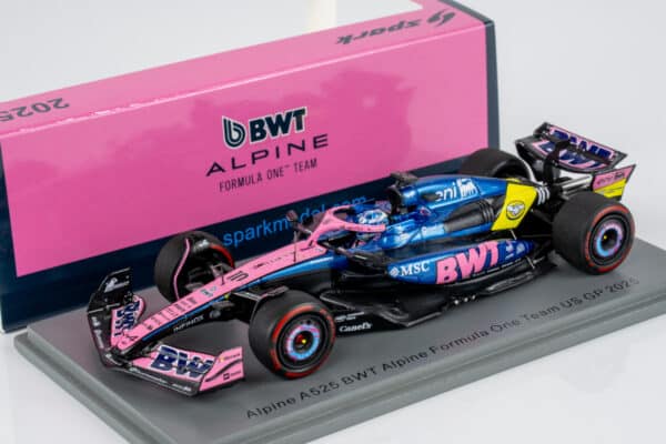 Spark 1:43 BWT Alpine F1 A525 No.10 Pierre Gasly US GP 2025 (S9668) Resin Model