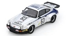 Spark - 1:43 Porsche 911 Carrera RS 3.0 No.63 19th Le Mans 24H 1975 Bob Wollek, Jacques Bienvenue - Resin Model