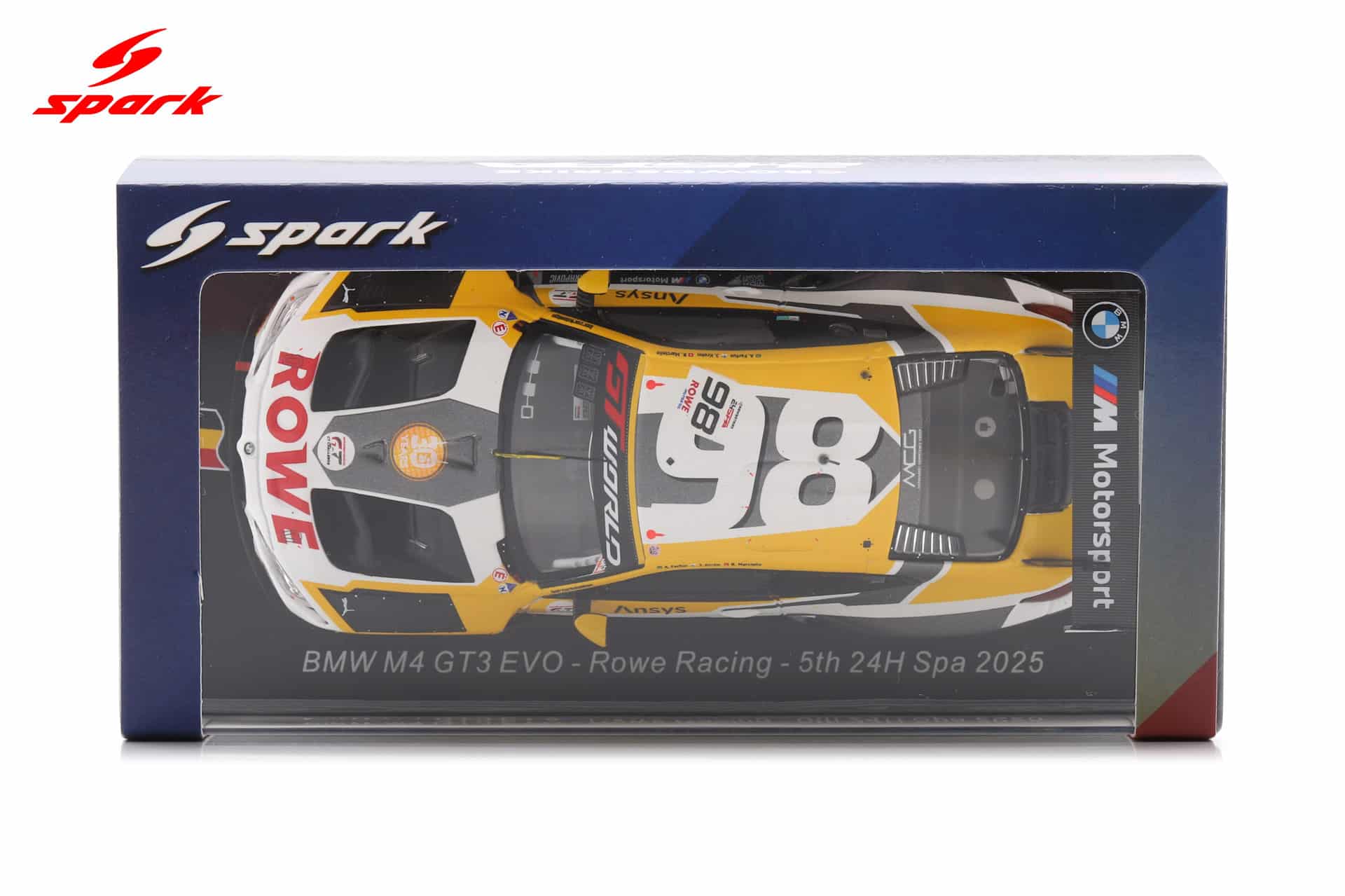 Spark 1:43 BMW M4 GT3 EVO No.98 5th 24h Spa 2025 Rowe Racing (SB851) Limited Edition Resin Model 4 Spark 1:43 BMW M4 GT3 EVO No.98 5th 24h Spa 2025 Rowe Racing (SB851) Limited Edition Resin Model - Image 4