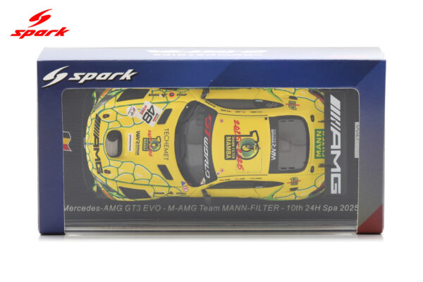 Spark 1:43 Mercedes-AMG GT3 EVO No.48 10th 24h Spa 2025 Team MANN-FILTER (SB855) Limited Edition Resin Model