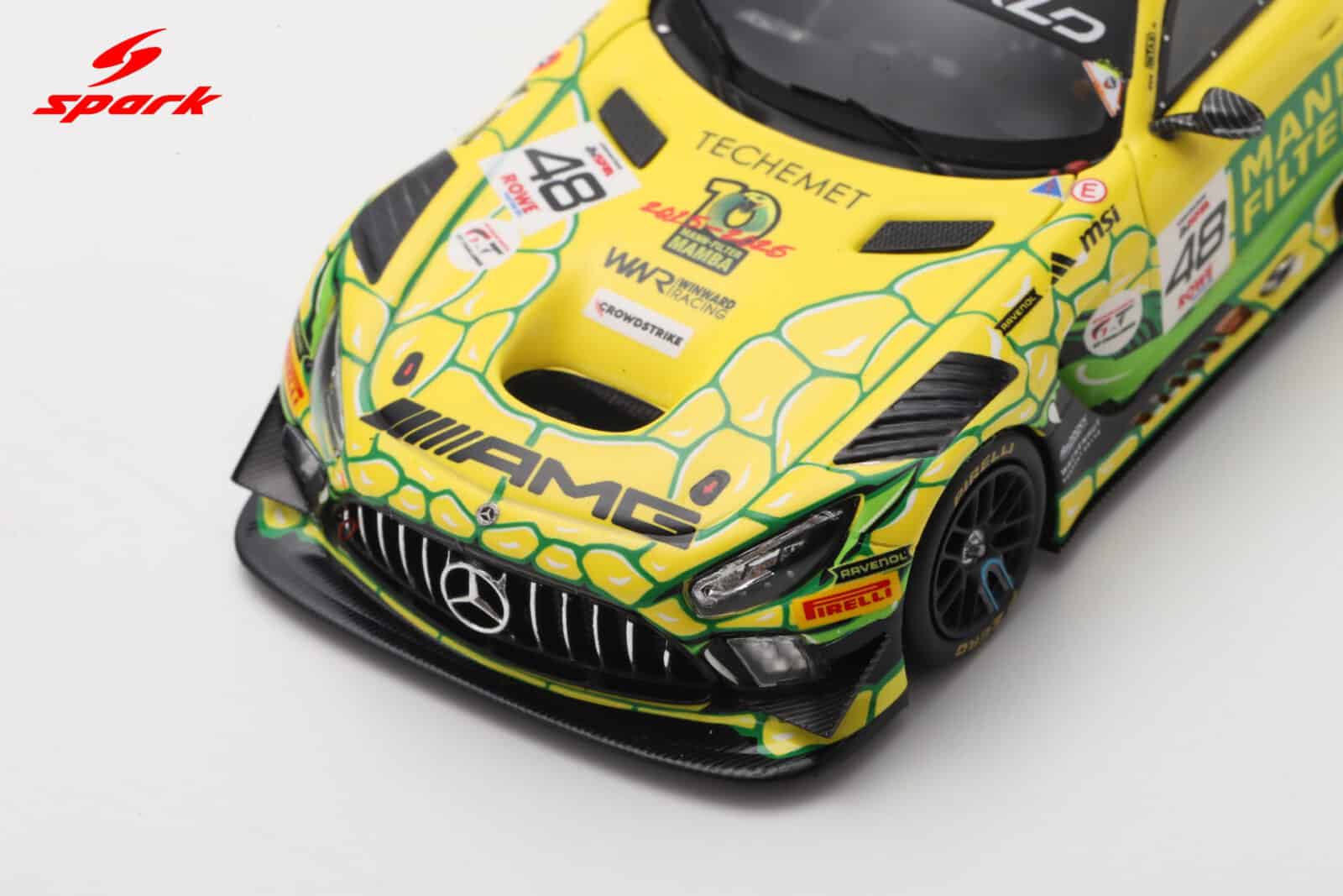 Spark 1/43 メルセデスAMG GT3 スパ24時間 2023 Spark 1:43 Mercedes-AMG GT3 EVO No.48 10th 24h Spa 2025 Team MANN