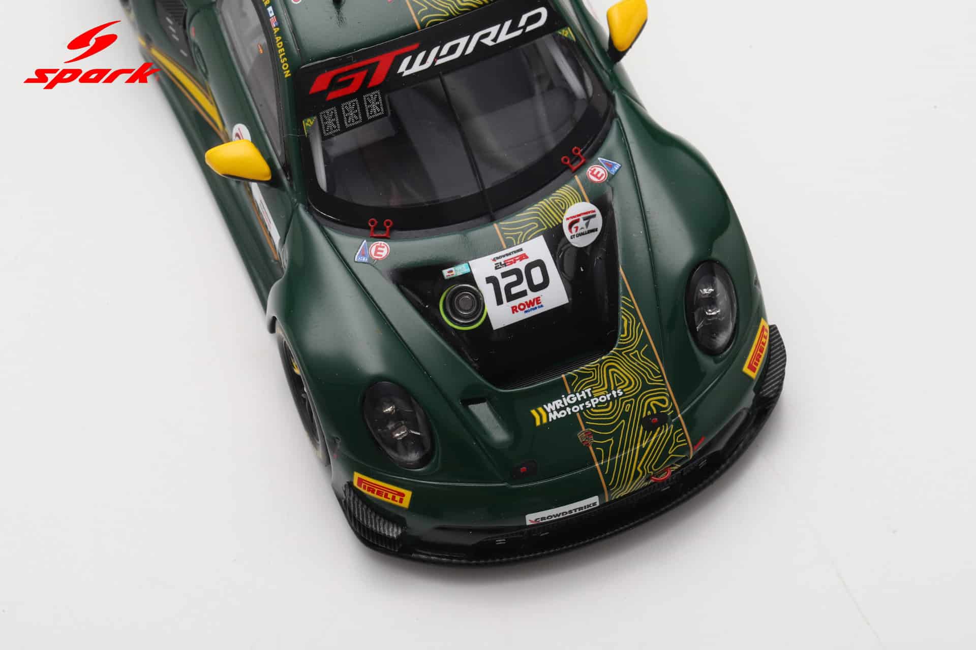Spark 1:43 Porsche 911 GT3 R (992) No.120 24h Spa 2025 Wright Motorsport (SB859) Limited Edition Resin Model 8 Spark 1:43 Porsche 911 GT3 R (992) No.120 24h Spa 2025 Wright Motorsport (SB859) Limited Edition Resin Model - Image 8