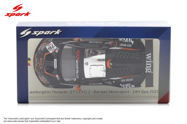 Spark 1:43 Lamborghini Huracan GT3 EVO 2 No.76 24h Spa 2025 Barwell Motorsport (SB860) Limited Edition Resin Model 15 Spark 1:43 Lamborghini Huracan GT3 EVO 2 No.76 24h Spa 2025 Barwell Motorsport (SB860) Limited Edition Resin Model