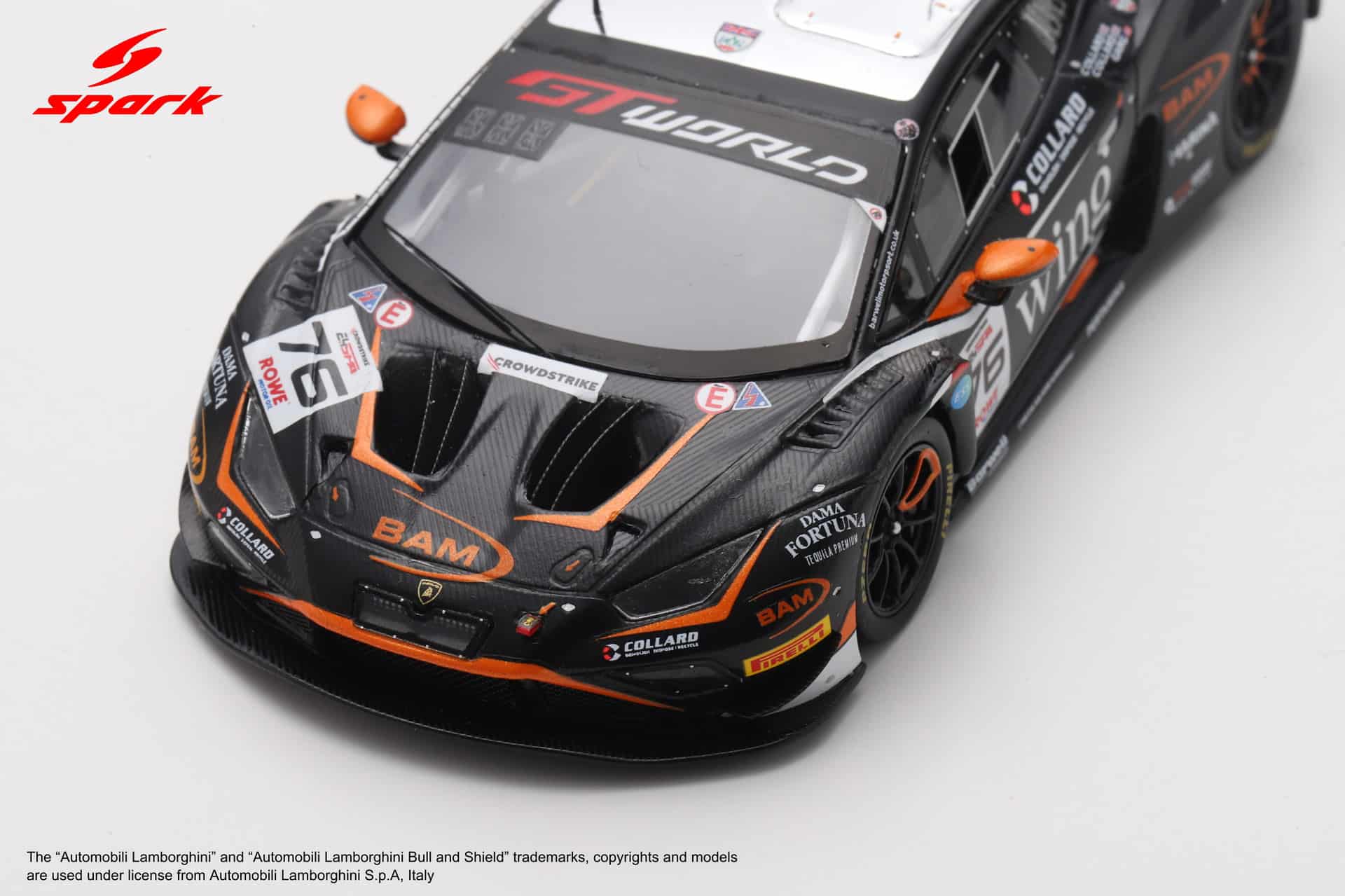 Spark 1:43 Lamborghini Huracan GT3 EVO 2 No.76 24h Spa 2025 Barwell Motorsport (SB860) Limited Edition Resin Model 8 Spark 1:43 Lamborghini Huracan GT3 EVO 2 No.76 24h Spa 2025 Barwell Motorsport (SB860) Limited Edition Resin Model - Image 8