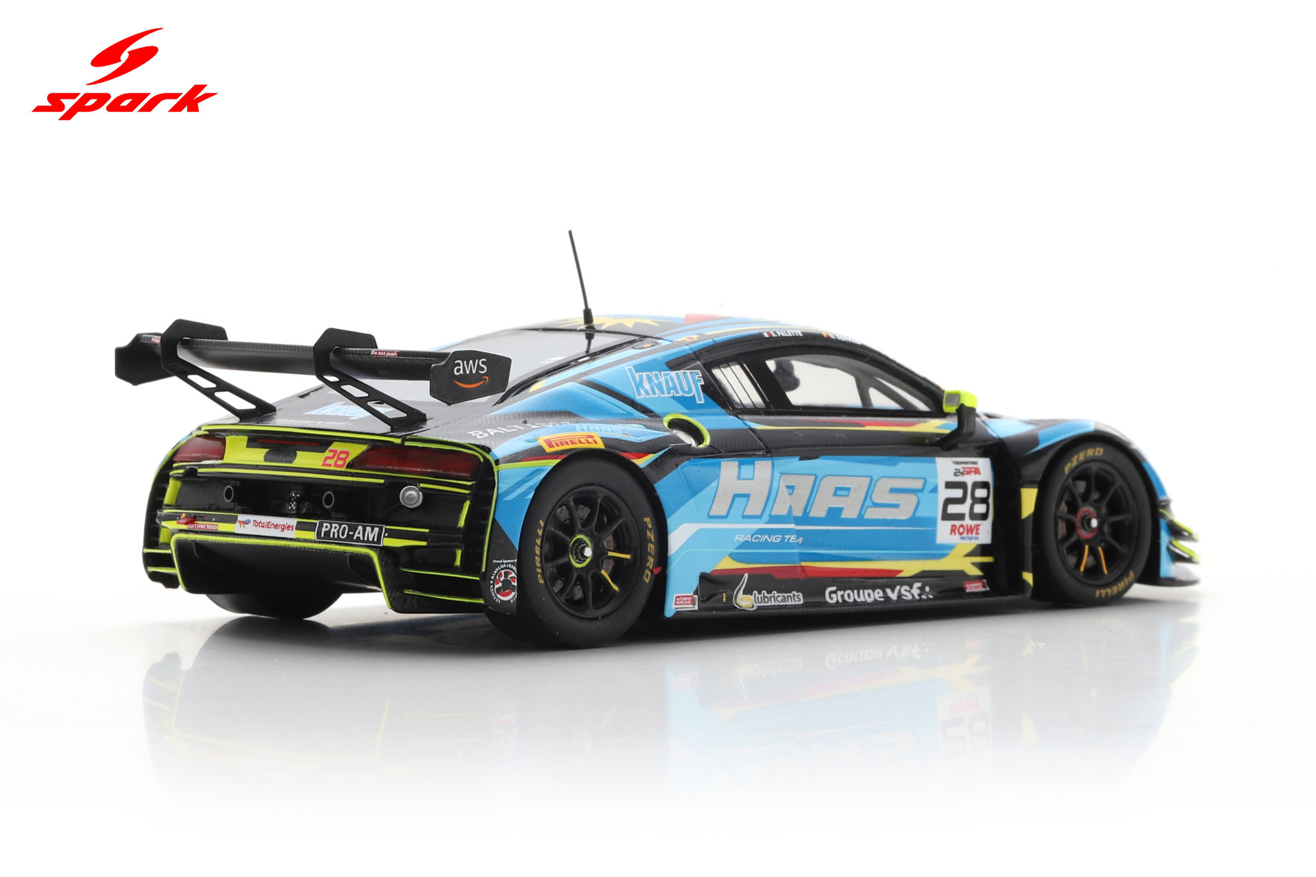 Spark 1:43 Audi R8 LMS GT3 EVO II No.28 24h Spa 2025 Haas RT (SB862) Limited Edition Resin Model 6 Spark 1:43 Audi R8 LMS GT3 EVO II No.28 24h Spa 2025 Haas RT (SB862) Limited Edition Resin Model - Image 6