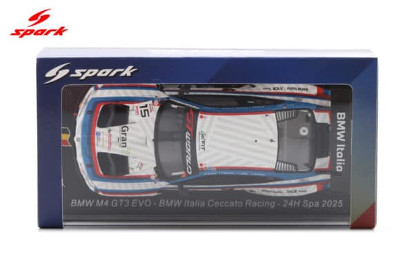 Spark 1:43 BMW M4 GT3 EVO No.15 24h Spa 2025 BMW Italia Ceccato Racing (SB864) Limited Edition Resin Model 21 Spark 1:43 BMW M4 GT3 EVO No.15 24h Spa 2025 BMW Italia Ceccato Racing (SB864) Limited Edition Resin Model