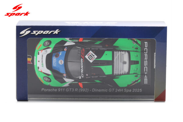 Spark 1:43 Porsche 911 GT3 R (992) No.18 24h Spa 2025 Dinamic GT (SB865) Limited Edition Resin Model