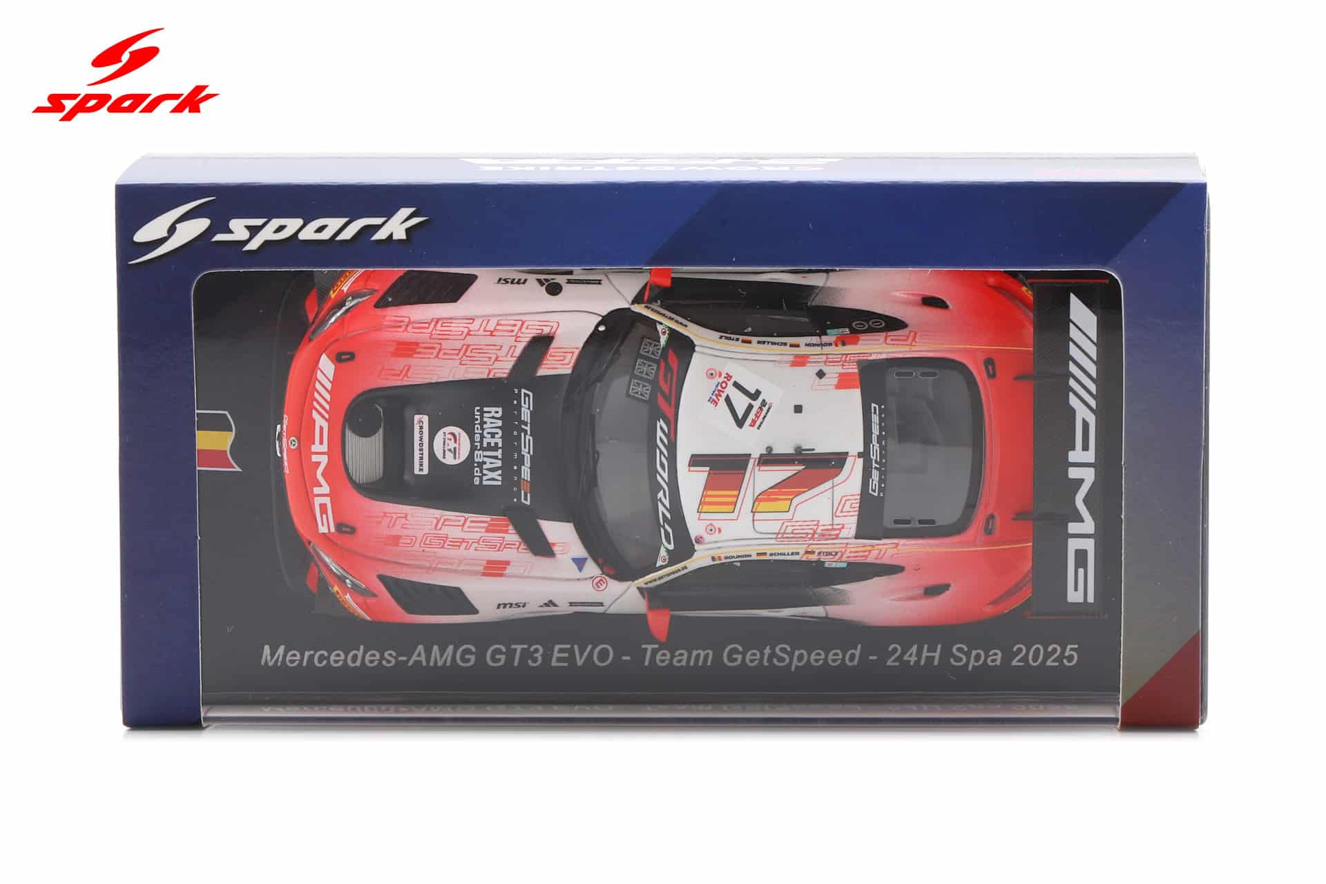 Spark 1:43 Mercedes-AMG GT3 EVO No.17 24h Spa 2025 M-AMG Team GetSpeed (SB868) Limited Edition Resin Model 4 Spark 1:43 Mercedes-AMG GT3 EVO No.17 24h Spa 2025 M-AMG Team GetSpeed (SB868) Limited Edition Resin Model - Image 4