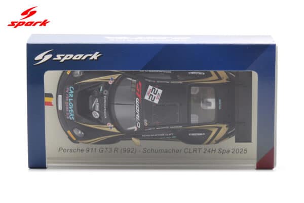 Spark 1:43 Porsche 911 GT3 R No.22 Schumacher CLRT 24h Spa 2025 (SB873) Limited Edition Resin Model 13 Spark 1:43 Porsche 911 GT3 R No.22 Schumacher CLRT 24h Spa 2025 (SB873) Limited Edition Resin Model