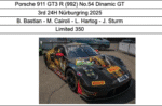 Spark - 1:43 Porsche 911 GT3 R (992) No.54 Dinamic GT 3rd 24h Nurburgring 2025 - B.Bastian, M.Cairoli, L.Hartog, J.Sturm - Limited Edition Resin Model