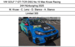 Spark - 1:43 VW GOLF 7 GTI TCR DSG No.10 Max Kruse Racing 24h Nurburgring 2025 - M.Kruse, C.Lenz, D.Stanco, A.Stanco - Limited Edition Resin Model