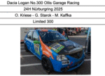 Spark - 1:43 Dacia Logan No.300 Ollis Garage Racing 24h Nurburgring 2025 - O.Kriese, G.Starck, M.Kaffka - Limited Edition Resin Model