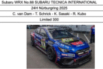 Spark - 1:43 Subaru WRX No.88 SUBARU TECNICA INTERNATIONAL 24h Nurburgring 2025 - C.van Dam, T.Schrick, K.Sasaki, R.Kubo - Limited Edition Resin Model