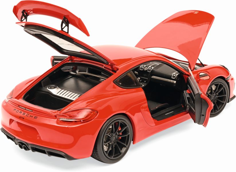 1:18 Schuco Porsche Cayman GT4 Coupe indisch red 
