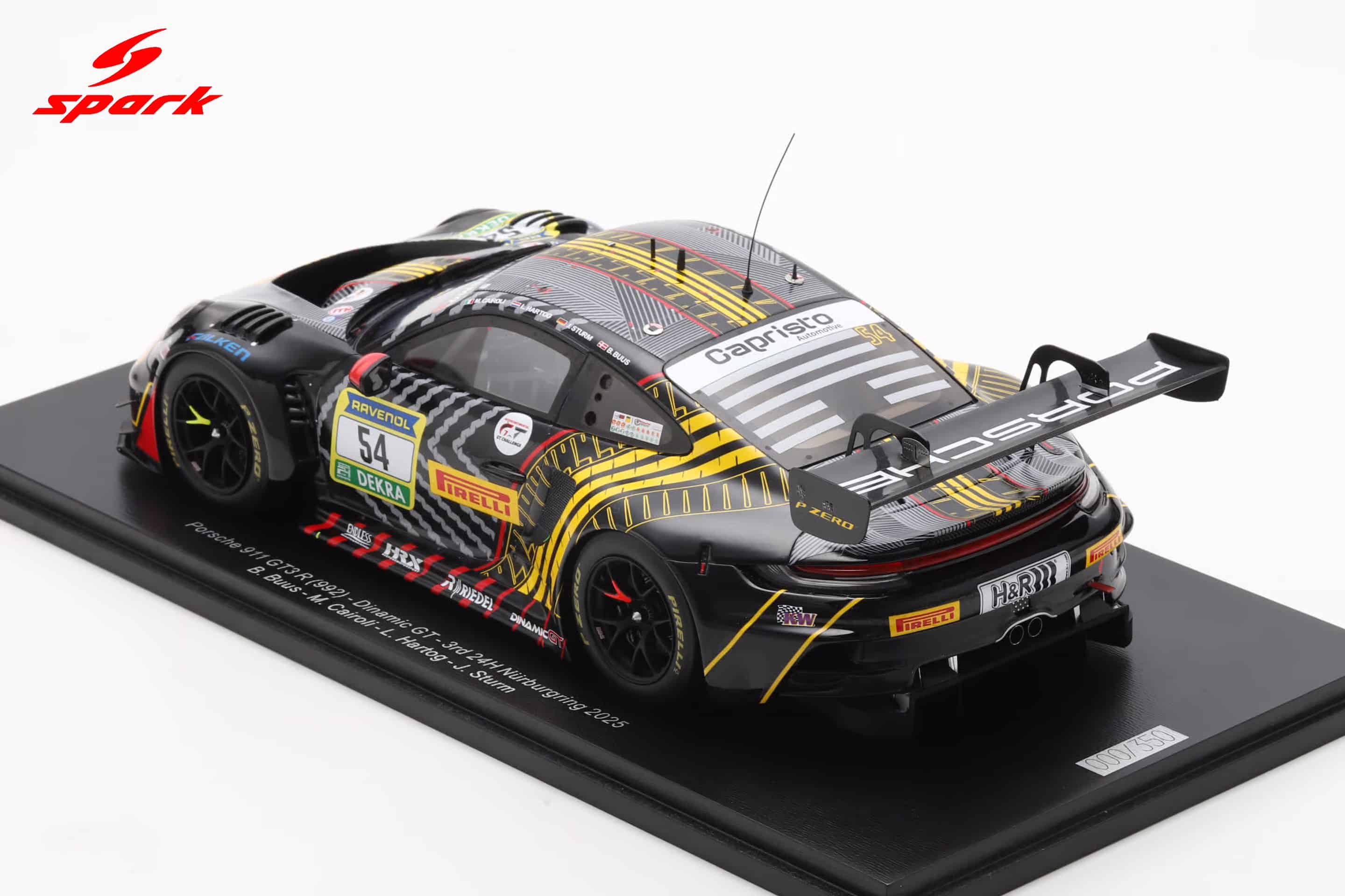 Spark 1:18 Porsche 911 GT3 R No.54 Dinamic GT 3rd 24h Nurburgring 2025 (18SG1072) Limited Edition Resin Model 6 Spark 1:18 Porsche 911 GT3 R No.54 Dinamic GT 3rd 24h Nurburgring 2025 (18SG1072) Limited Edition Resin Model - Image 6