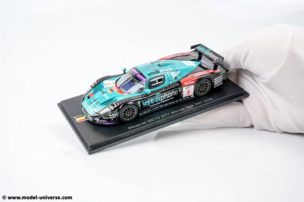 Spark - 1:43 Maserati MC12 GT1 No.1 Vitaphone Winner 24h Spa 2006 - A.Bertolini, E.Van de Poele, M.Bartels - Resin Model 13 SPARK 43SPA2006 Maserati MC12 GT1 Winner 2006 Spa 1