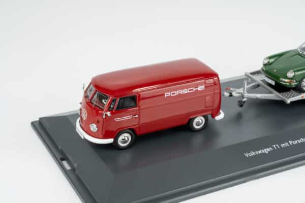 Schuco 1:43 Volkwagen T1 Van with Trailer & Porsche 911 Coupe 1964 (450731300) Diecast Model Set 5 Schuco 1:43 Volkwagen T1 Van with Trailer & Porsche 911 Coupe 1964 (450731300) Diecast Model Set