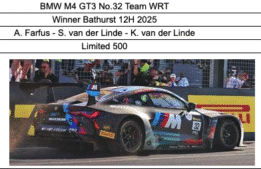 Spark - 1:18 BMW M4 GT3 No.32 Team WRT Winner Bathurst 12h 2025 - A.Farfus, S.Van der Linde, K.Van der Linde - Resin Model