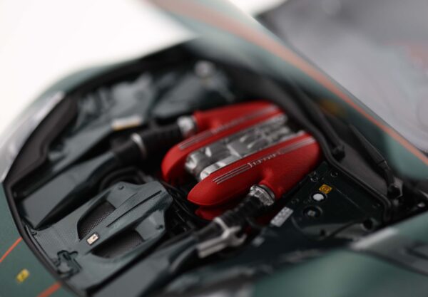 1:18 Ferrari F12 TDF Matt Green Tailor Made - Limited Edition Diecast Full-Opening Model - BBR Models