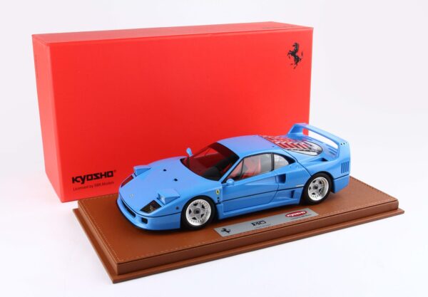 1:18 Ferrari F40 Light Blue Silver Rims - Limited Edition Diecast Model - BBR Kyosho