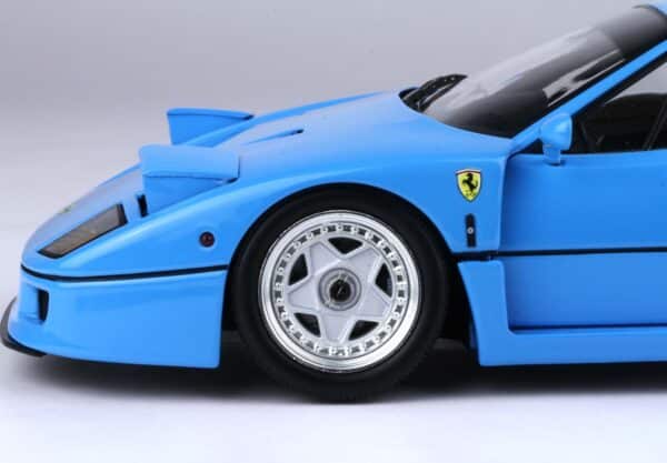 1:18 Ferrari F40 Light Blue Silver Rims - Limited Edition Diecast Model - BBR Kyosho