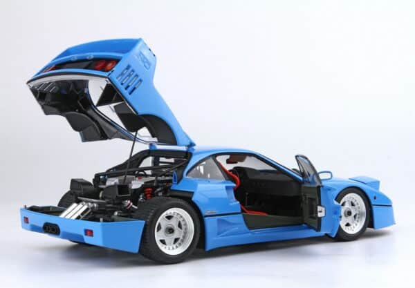 1:18 Ferrari F40 Light Blue Silver Rims - Limited Edition Diecast Model - BBR Kyosho