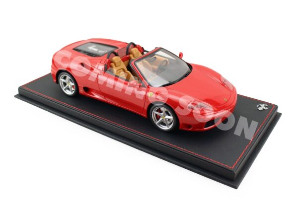 BBR - 1:18 Ferrari 360 Modena Spider Manual Gearbox Rosso Corsa Beige Interior - Limited Edition Resin Model