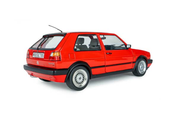 Diecast Model Shop - Model Universe 20 Alternative view of Solido 1:18 Volkswagen Golf 2 GTI G60 Mars Red 1989 (S1812701) Diecast Model