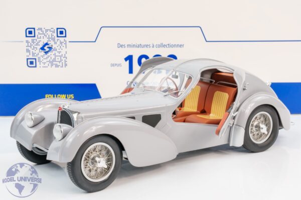 Solido - 1:18 Bugatti Type 57 SC Atlantic Grey 1937 - Diecast Model 10 Solido - 1:18 Bugatti Type 57 SC Atlantic Grey 1937 - Diecast Model