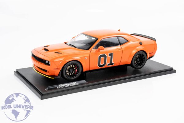 Solido 1:18 Dodge Challenger R/T Scat Pack Widebody "General Lee" Orange 2023 - Diecast Model 15 Solido 1:18 Dodge Challenger R/T Scat Pack Widebody
