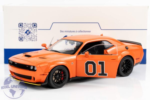 Solido 1:18 Dodge Challenger R/T Scat Pack Widebody "General Lee" Orange 2023 - Diecast Model