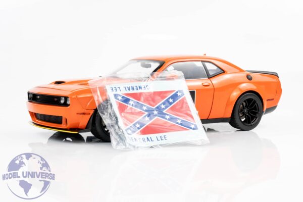Solido 1:18 Dodge Challenger R/T Scat Pack Widebody "General Lee" Orange 2023 - Diecast Model 19 Solido 1:18 Dodge Challenger R/T Scat Pack Widebody