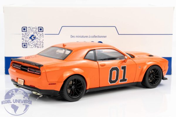 Solido 1:18 Dodge Challenger R/T Scat Pack Widebody "General Lee" Orange 2023 - Diecast Model 12 Solido 1:18 Dodge Challenger R/T Scat Pack Widebody