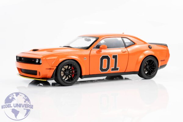 Solido 1:18 Dodge Challenger R/T Scat Pack Widebody "General Lee" Orange 2023 - Diecast Model 18 Solido 1:18 Dodge Challenger R/T Scat Pack Widebody