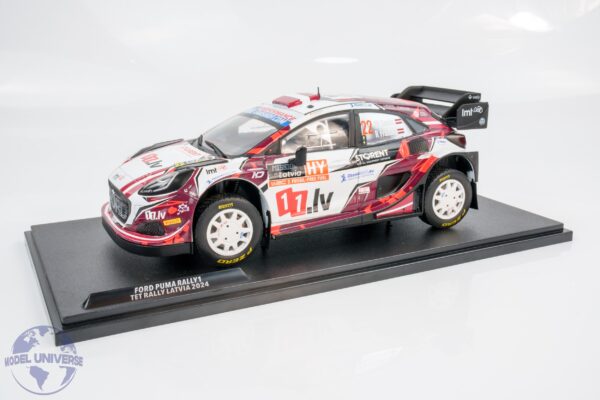 Solido 1:18 Ford Puma Rally1 Hybrid Rally Latvia 2024 No.11 Martins Sesks (S1809507) Diecast Model 15 Solido - 1:18 Ford Puma Rally1 Hybrid Rally Latvia 2024 No.11 Martins Sesks - Diecast Model