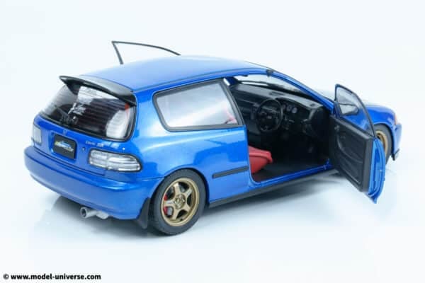 Solido - 1:18 Honda Civic (EG6) Solido Works Cobalty Blue Pearl 1991 - Diecast Model